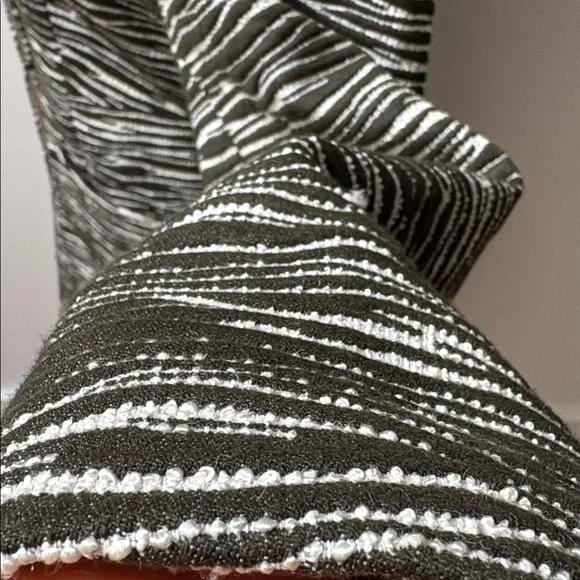 Judith and Charles long zebra striped coat jacket green white collar size 4 - Picture 8 of 15